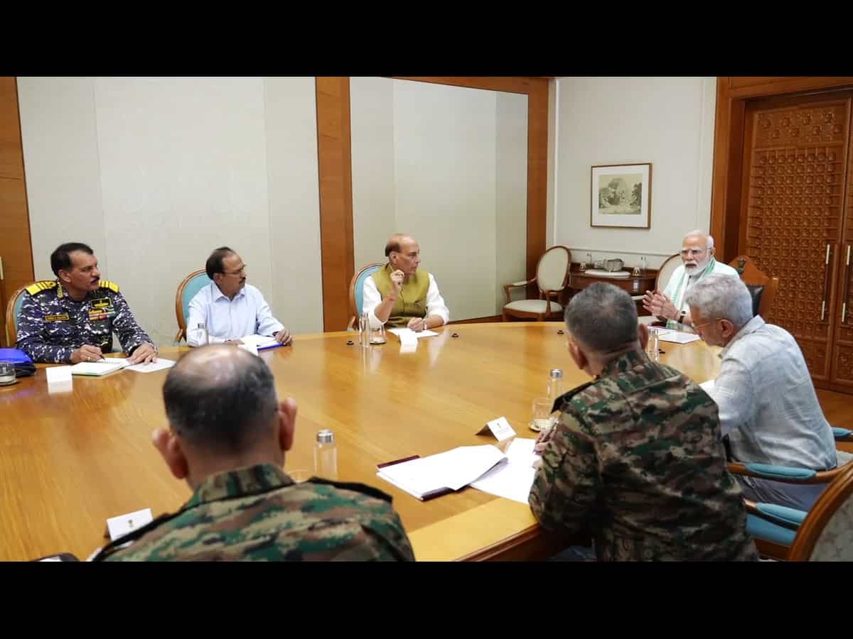 Indo-Pak Tensions: PM Modi chairs high-level meeting with Rajnath Singh, Jaishankar; CDS and tri-services chiefs present