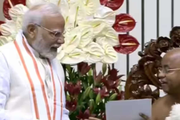 PM Modi conferred with title of ‘Dharma Chakravarti’ at centenary celebrations of Acharya Shri 108 Vidyanand Ji Maharaj