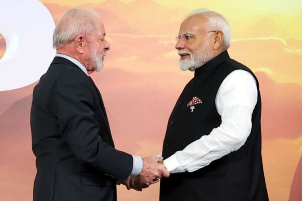 PM Narendra Modi shakes hands, shares hug with Brazil president as he arrives for 17th BRICS Summit