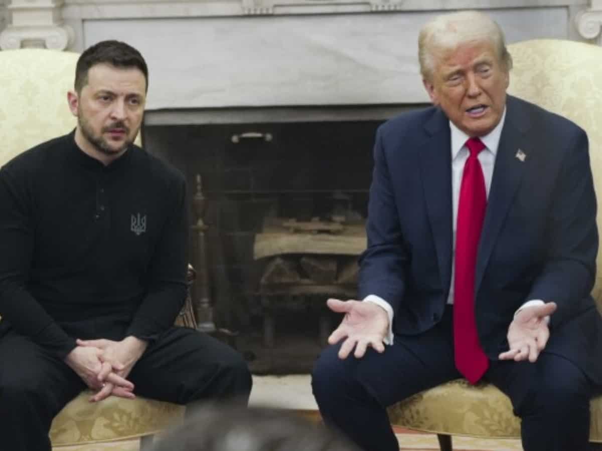 Ahead of Alaska talks, Trump slams Zelenskyy’s resistance to ‘land swap’ with Russia