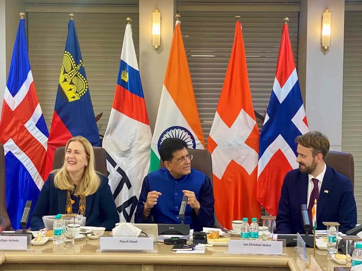 India-EFTA free trade agreement to roll out on October 1 with 0 bn investment, 1 million jobs