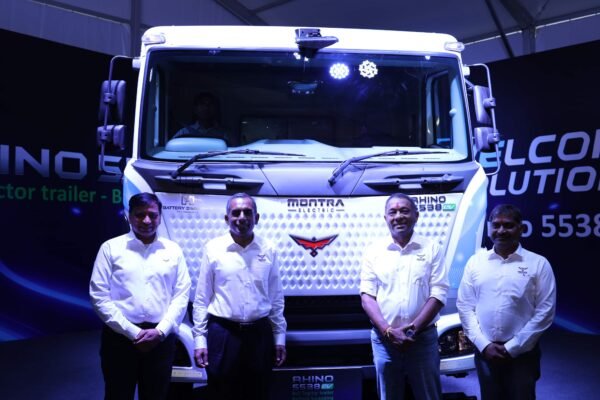 Montra Electric launches Rhino 5538 EV 4×2 TT with 6-min battery swap, inaugurates women-monitored battery plant