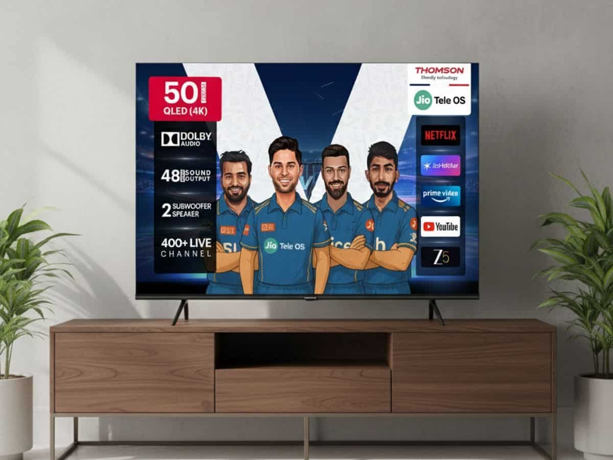 Thomson launches 50-inch & 55-inch JioTele OS QLED Smart TVs; slashes prices of washing machines, soundbars under new GST rule