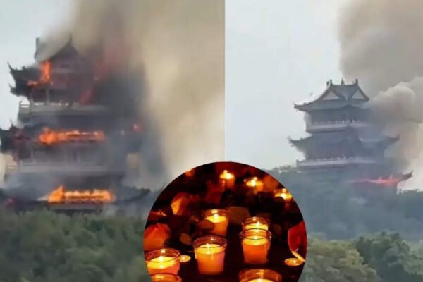 1,000-year-old Chinese Wenchang Pavilion temple gutted in fire after careless use of candle and agarbatti by a tourist