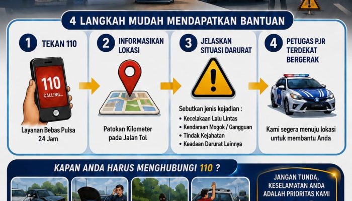 Korlantas Polri 110 Siap Layani Masyarakat Sepanjang Perjalanan di Jalan Tol