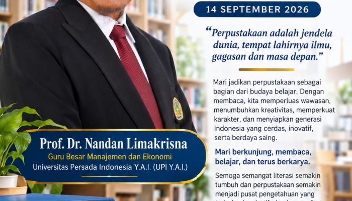 Hari Kunjung Perpustakaan 2026, Prof. Nandan: Literasi Modal Penting Indonesia Maju