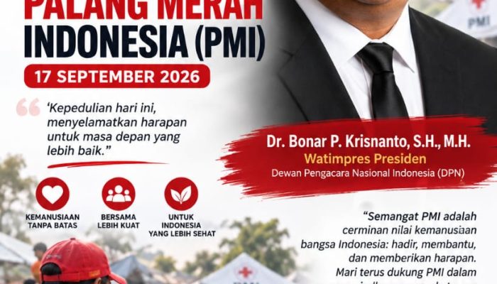 Pesan Hari PMI 2026: Dr. Bonar Ajak Masyarakat Perkuat Indonesia melalui Kemanusiaan
