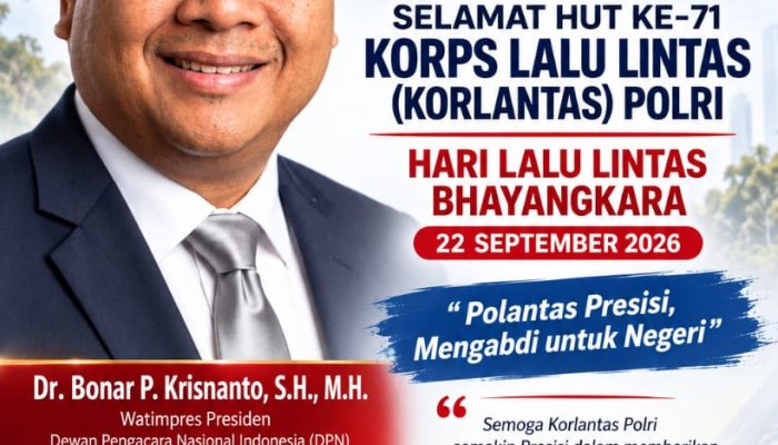 HUT ke-71 Korlantas Polri, Dr. Bonar: Polantas Presisi Mengabdi untuk Negeri