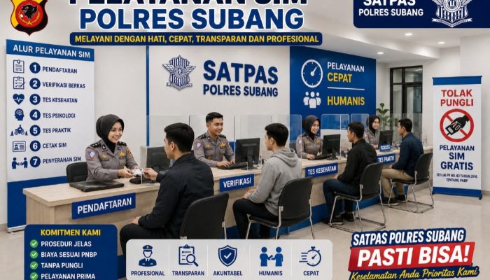 Satpas Polres Subang Tingkatkan Pelayanan SIM Cepat, Transparan dan Humanis