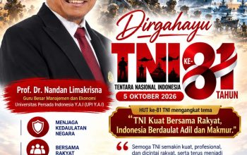 Dirgahayu TNI ke-81, Prof. Nandan Limakrisna: Bersama Rakyat untuk Indonesia Maju